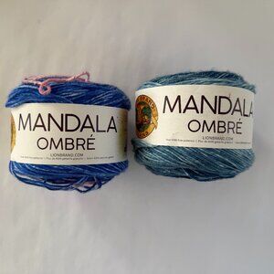 Lion Brand Yarn Mandala Ombré Yarn 2 Pack - Harmony & Pure